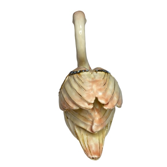 Vintage Enamel Swan Trinket Box - Picture 5 of 11